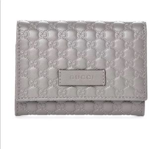 Authentic Gucci Microguccissima Grey Cardholder